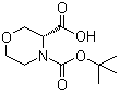 4-Boc-3(R)-morpholinecarboxylic acid molecular structure (CAS 869681-70-9)