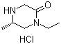 (5S)-1-Ethyl-5-methylpiperazin-2-one hydrochloride molecular structure (CAS 869901-73-5)