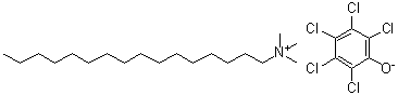 Trimethylcetylammonium pentachlorophenate molecular structure (CAS 87-76-3)