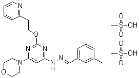 阿吡莫德甲磺酸盐分子结构 (CAS 870087-36-8)