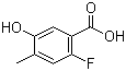 结构式 CAS# 870221-14-0, 2-氟-5-羟基-4-甲基苯甲酸