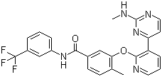 4-Methyl-3-[[3-[2-(methylamino)-4-pyrimidinyl]-2-pyridinyl]oxy]-N-[3-(trifluoromethyl)phenyl]benzamide molecular structure (CAS 870223-96-4)