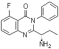 结构式 CAS# 870281-86-0, 2-[(1S)-1-氨基丙基]-5-氟-3-苯基-4(3H)-喹唑啉酮