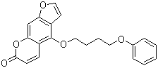 结构式 CAS# 870653-45-5, 5-(4-苯氧基丁氧基)补骨脂素; 4-(4-苯氧基丁氧基)-7H-呋喃并[3,2-g][1]苯并吡喃-7-酮