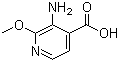 结构式 CAS# 870997-81-2, 3-氨基-2-甲氧基-4-吡啶羧酸