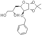 5-Deoxy-1,2-O-(1-methylethylidene)-3-O-(phenylmethyl)-alpha-D-gluco-heptofuranose molecular structure (CAS 871347-98-7)