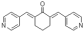 结构式 CAS# 871361-88-5, (2E,6E)-2,6-二(4-吡啶基亚甲基)环己酮