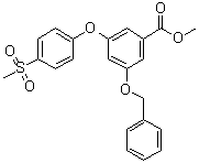 Methyl 3-[(phenylmethyl)oxy]-5-[4-(methylsulfonyl)phenoxy]benzoate molecular structure (CAS 871656-49-4)