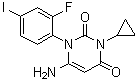 结构式 CAS# 871700-28-6, 6-氨基-3-环丙基-1-(2-氟-4-碘苯基)-1H-嘧啶-2,4-二酮