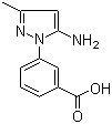 结构式 CAS# 872407-85-7, 3-(5-氨基-3-甲基-1H-吡唑-1-基)苯甲酸