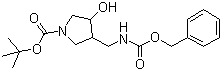tert-Butyl 3-hydroxy-4-[[[[(phenylmethyl)oxy]carbonyl]amino]methyl]-1-pyrrolidinecarboxylate molecular structure (CAS 872716-50-2)