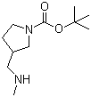 tert-butyl 3-[(methylamino)methyl]-1-pyrrolidinecarboxylate molecular structure (CAS 872716-75-1)