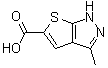 structure of CAS# 873072-60-7, 3-Methyl-1H-thieno[2,3-c]pyrazole-5-carboxylic acid