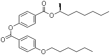 4-(4-己氧基苯甲酰氧基)苯甲酸-S-(+)-2-辛酯分子结构 (CAS 87321-20-8)