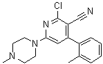 2-Chloro-4-(2-methylphenyl)-6-(4-methyl-1-piperazinyl)-3-pyridinecarbonitrile molecular structure (CAS 873443-69-7)