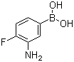 3-氨基-4-氟苯硼酸分子结构 (CAS 873566-75-7)