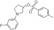 结构式 CAS# 873945-29-0, (3R)-1-(3-氟苯基)-3-吡咯烷醇 4-甲基苯磺酸酯