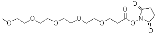 2,5-Dioxo-1-pyrrolidinyl 4,7,10,13,16-pentaoxaheptadecanoate molecular structure (CAS 874208-94-3)