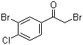 2-Bromo-1-(3-bromo-4-chlorophenyl)ethanone molecular structure (CAS 87427-58-5)