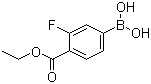 structure of CAS# 874288-38-7, 4-(Ethoxycarbonyl)-3-fluorophenylboronic acid