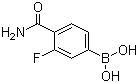 4-氨基甲酰基-3-氟苯硼酸分子结构 (CAS 874288-39-8)