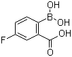 2-羧基-4-氟苯硼酸分子结构 (CAS 874290-63-8)