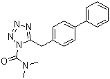 结构式 CAS# 874902-19-9, LY 2183240; 5-([1,1'-联苯]-4-甲基)-N,N-二甲基-1H-四氮唑-1-甲酰胺