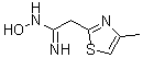 N-Hydroxy-4-methyl-2-thiazoleethanimidamide molecular structure (CAS 875164-25-3)