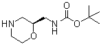structure of CAS# 875551-59-0, N-[(2S)-2-Morpholinylmethyl]carbamic acid 1,1-dimethylethyl ester