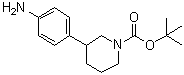 tert-Butyl 3-(4-aminophenyl)piperidine-1-carboxylate molecular structure (CAS 875798-79-1)