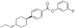 4'-反式-丙基环己基苯甲酸 3-氟苯酯分子结构 (CAS 87592-61-8)