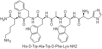 Growth hormone releasing peptide molecular structure (CAS 87616-84-0)