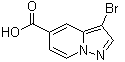 3-Bromopyrazolo[1,5-a]pyridine-5-carboxylic acid molecular structure (CAS 876379-79-2)