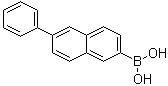 结构式 CAS# 876442-90-9, (2-苯基萘-6-基)硼酸
