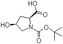 N-Boc-顺式-4-羟基-L-脯氨酸分子结构 (CAS 87691-27-8)