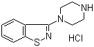 structure of CAS# 87691-88-1, 3-Piperazinyl-1,2-benzisothiazole hydrochloride;3-(1-Piperazinyl)-1,2-benzisothiazole hydrochloride; 1-(1,2-Benzisothiazol-3-yl)piperazine hydrochloride