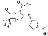 structure of CAS# 87726-17-8, Panipenem;(5R,6S)-2-[1-Acetamidoylpyrrolidin-3(S)-ylthio]-6-[1(R)-hydroxyethyl]-2-carbapenem-3-carboxylic acid
