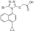 Lesinurad molecular structure (CAS 878672-00-5)