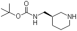 结构式 CAS# 879275-33-9, (R)-[[哌啶-3-基]甲基]氨基甲酸叔丁酯