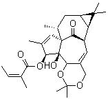 Ingenol 5,20-acetonide 3-angelate molecular structure (CAS 87980-68-5)