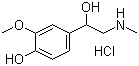 (+/-)-变肾上腺素盐酸盐分子结构 (CAS 881-95-8)