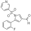structure of CAS# 881677-11-8, 5-(2-Fluorophenyl)-1-[(pyridin-3-yl)sulfonyl]-1H-pyrrole-3-carboxaldehyde