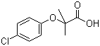 2-(4-Chlorophenoxy)-2-methylpropionic acid molecular structure (CAS 882-09-7)