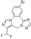 3-Bromo-10-(difluoromethyl)-9H-imidazo[1,5-a][1,2,4]triazolo[1,5-d][1,4]benzodiazepine molecular structure (CAS 883093-10-5)