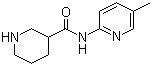 结构式 CAS# 883106-75-0, N-(5-甲基吡啶-2-基)哌啶-3-甲酰胺