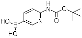 结构式 CAS# 883231-20-7, [6-[(叔丁氧羰基)氨基]吡啶-3-基]硼酸