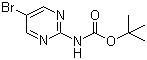 结构式 CAS# 883231-23-0, (5-溴嘧啶-2-基)氨基甲酸叔丁酯