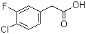 结构式 CAS# 883500-51-4, 4-氯-3-氟苯乙酸