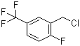 structure of CAS# 883543-26-8, 2-Fluoro-5-trifluoromethylbenzyl chloride;2-(Chloromethyl)-1-fluoro-4-(trifluoromethyl)benzene
