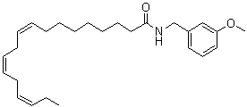 (9Z,12Z,15Z)-N-[(3-Methoxyphenyl)methyl]-9,12,15-octadecatrienamide molecular structure (CAS 883715-23-9)